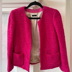 J Crew Fuschia Boucle Astrid Jacket